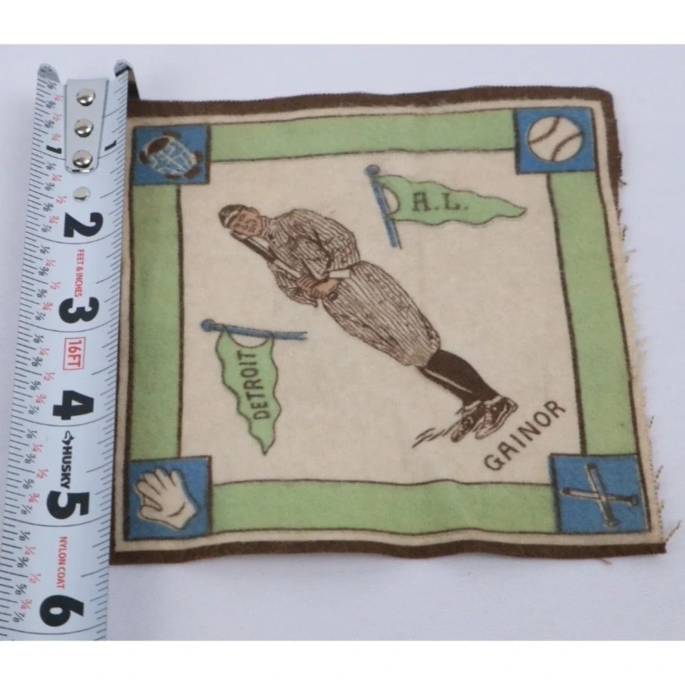 1914 Baseball Players Felt‎ B18 Series Detroit Tigers DEL GAINOR White / Green